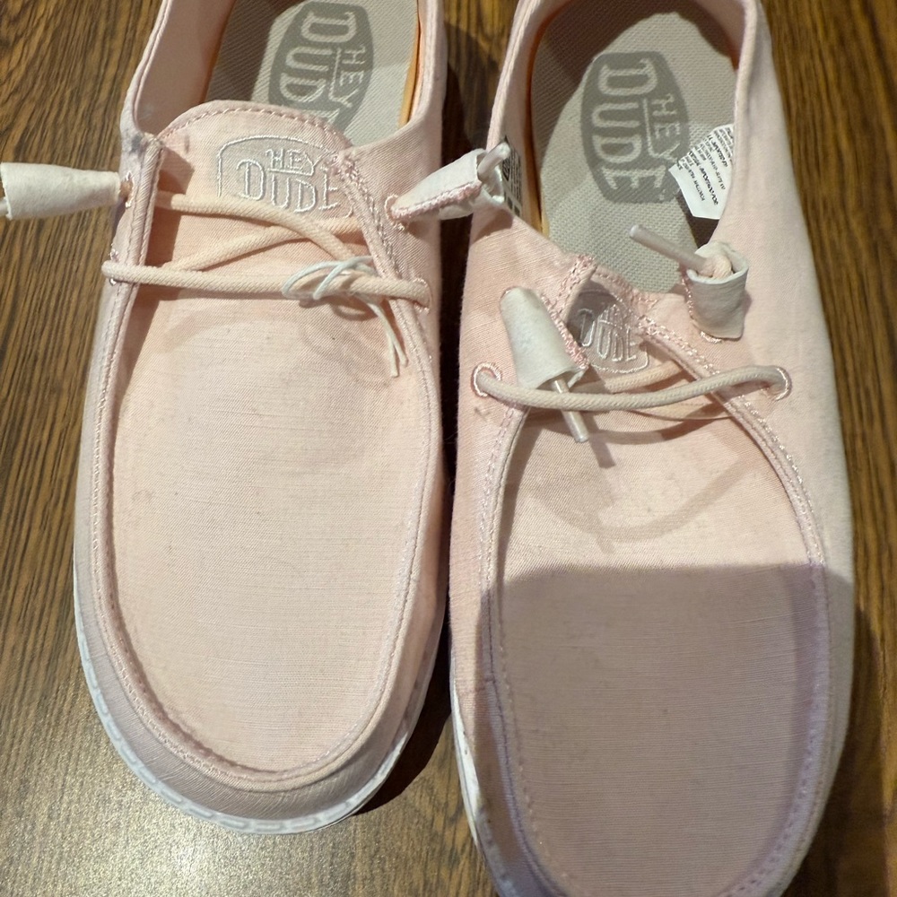 Hey Dude Light Pink Canvas Shoes
